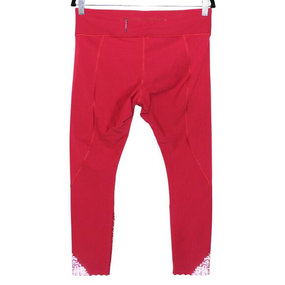 Lululemon Tight Stuff Tight Red and Silver Reflective Print Size 10 - Picture 6 of 10